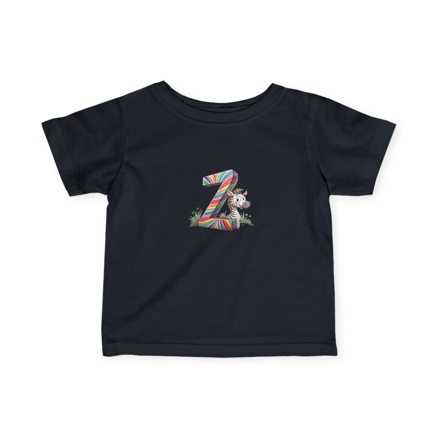 Colorful Number 2 Infant Tee, Cute Baby Shirt, Toddler Clothing, Birthday Outfit, Playful Kid’s Apparel