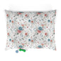 Floral Pet Bed - Cozy Furry Dog & Cat Bed, Decorative Cushion for Pets, Gift for Pet Lovers, Comfortable Pet Sleeping Pad