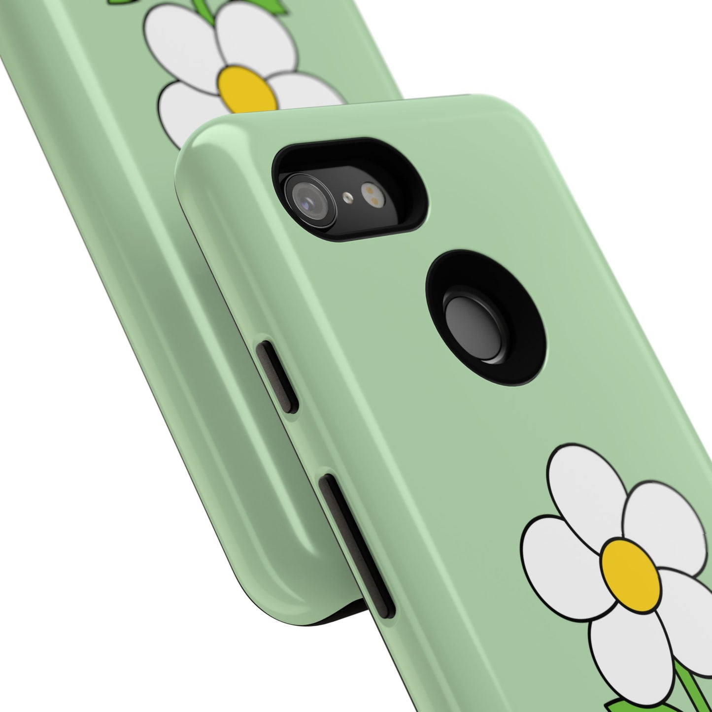 Floral Phone Case - Tough Cases for Nature Lovers, Cute Green Flower Design, iPhone Cover, Gift for Her, Spring Accessories