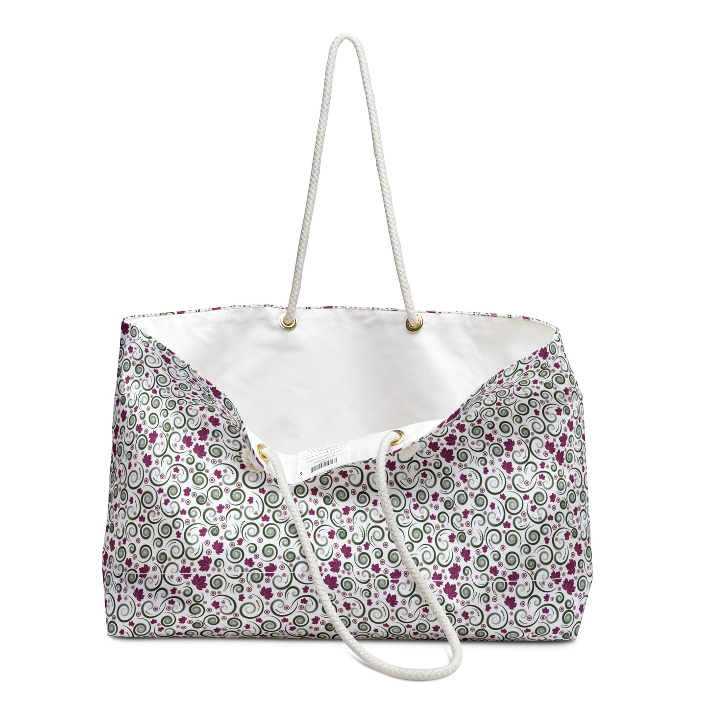 Floral Swirl Weekender Bag — Pink & Sage Travel Tote