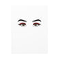 Glam Eyes Matte Canvas Wall Art — Brown Eyes with Red Lashes