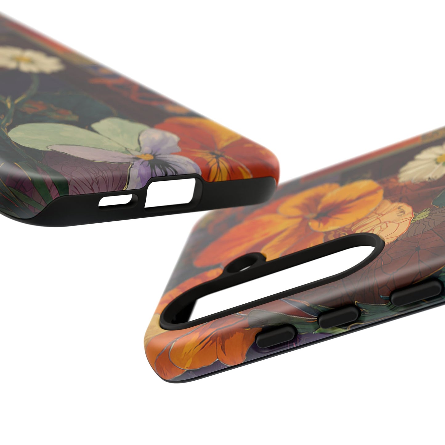 Floral Pansy Tough Phone Case — Vintage Botanical Protection