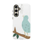 Birdsong Phone Case — Cute Blue Bird on Branch Protective Case