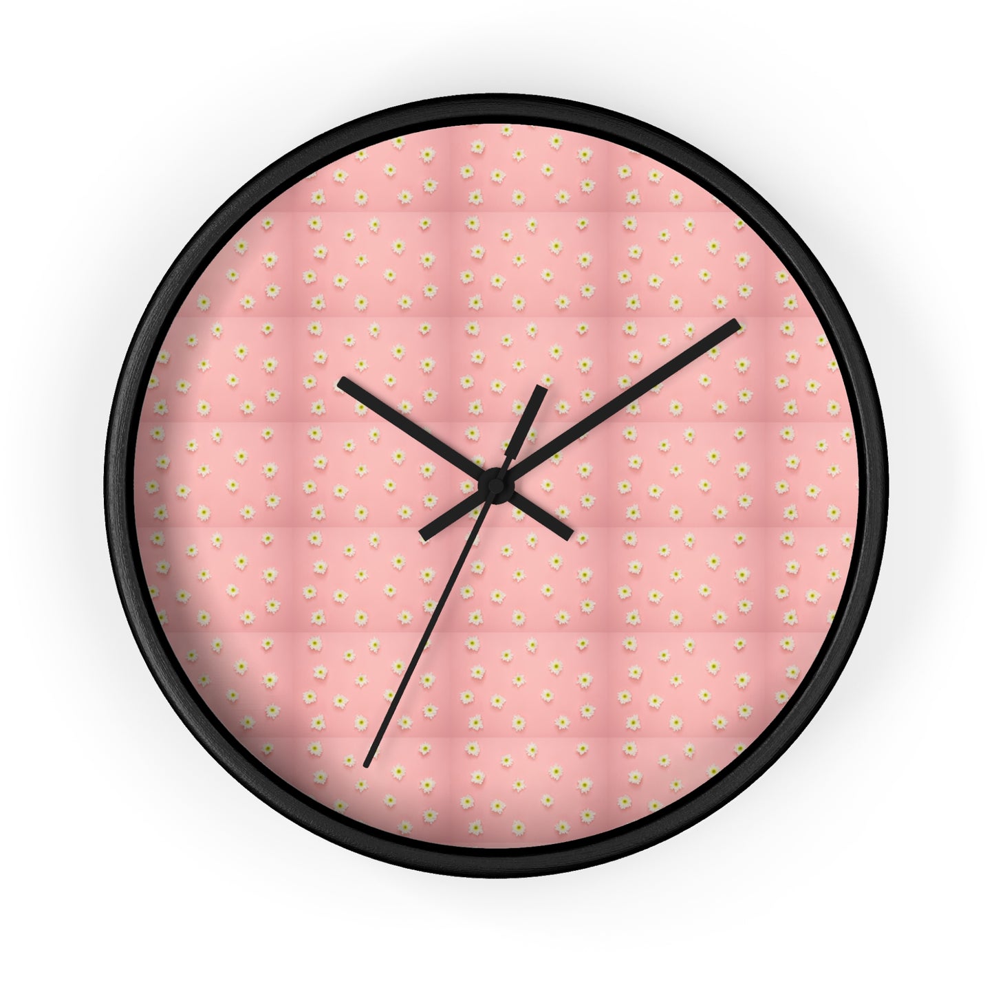 Charming Floral Wall Clock Pink Decor, Home Accessories, Gift for Her