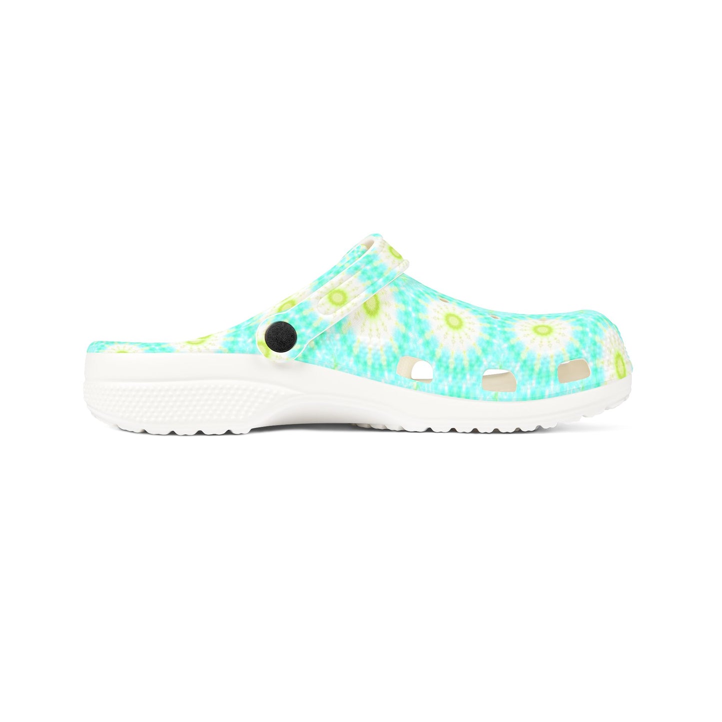 Aqua Daisy EVA Foam Clogs — Lightweight Floral Garden Shoes