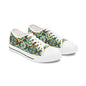 Low Top Sneakers — Boho Tile Floral Print Casual Canvas Shoes