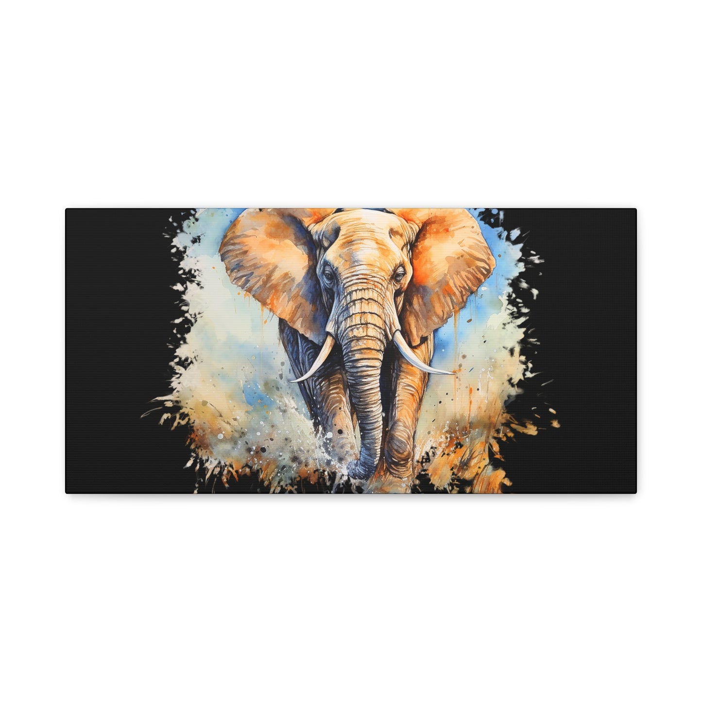 Matte Canvas, Stretched, 1.25" - Elephant