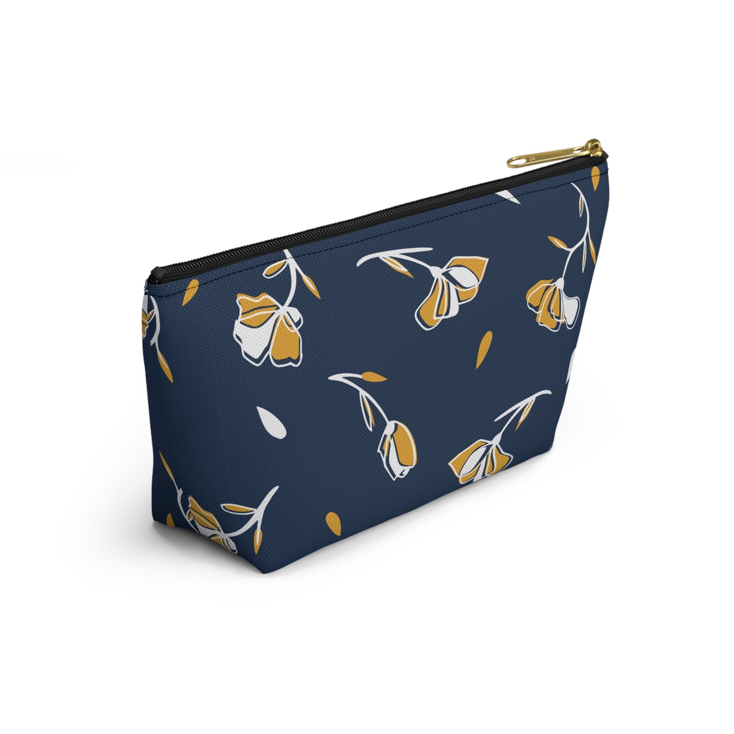 Floral Accessory Pouch - Stylish Makeup Bag, Travel Organizer, Gift for Her, Cosmetic Clutch, Everyday Use, Elegant Flower Design