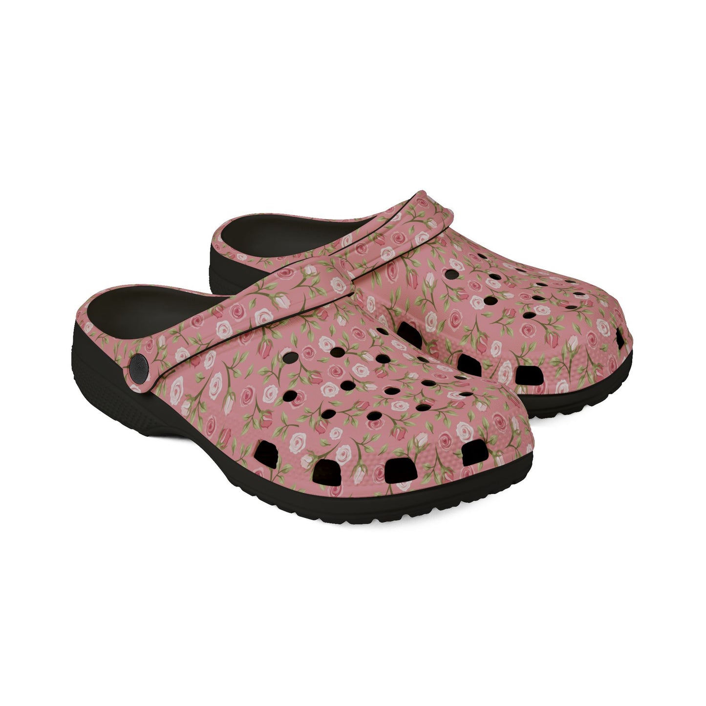 Floral Pink EVA Foam Clogs – Comfortable Garden Slip-On Shoes