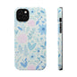 Floral Pastel Magnetic Impact Phone Case — Blue & Pink Botanical Design