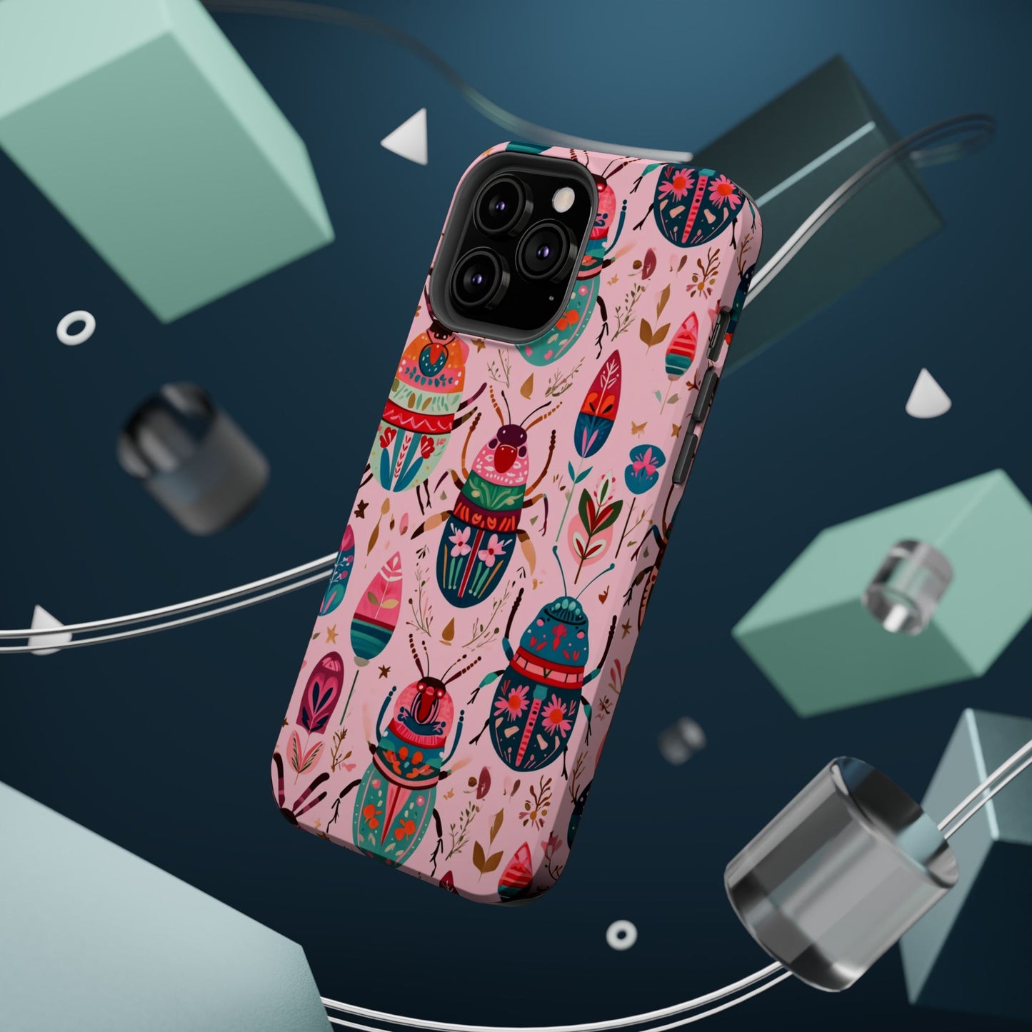 Phone Case — Colorful Boho Beetle Magnetic Impact-Resistant Cover