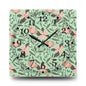 Floral Acrylic Wall Clock – Mid-Century Modern Decor, Home Accent
