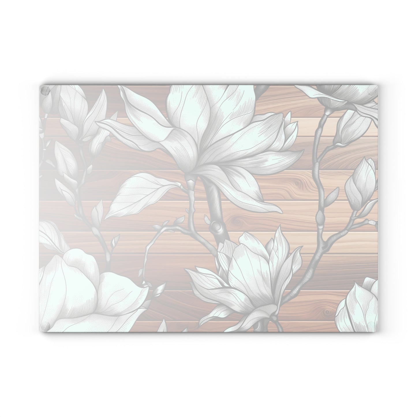 Elegant Floral Glass Cutting Board