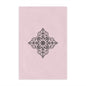 Pink Minky Blanket with Black Ornate Medallion – Decorative Cozy Throw