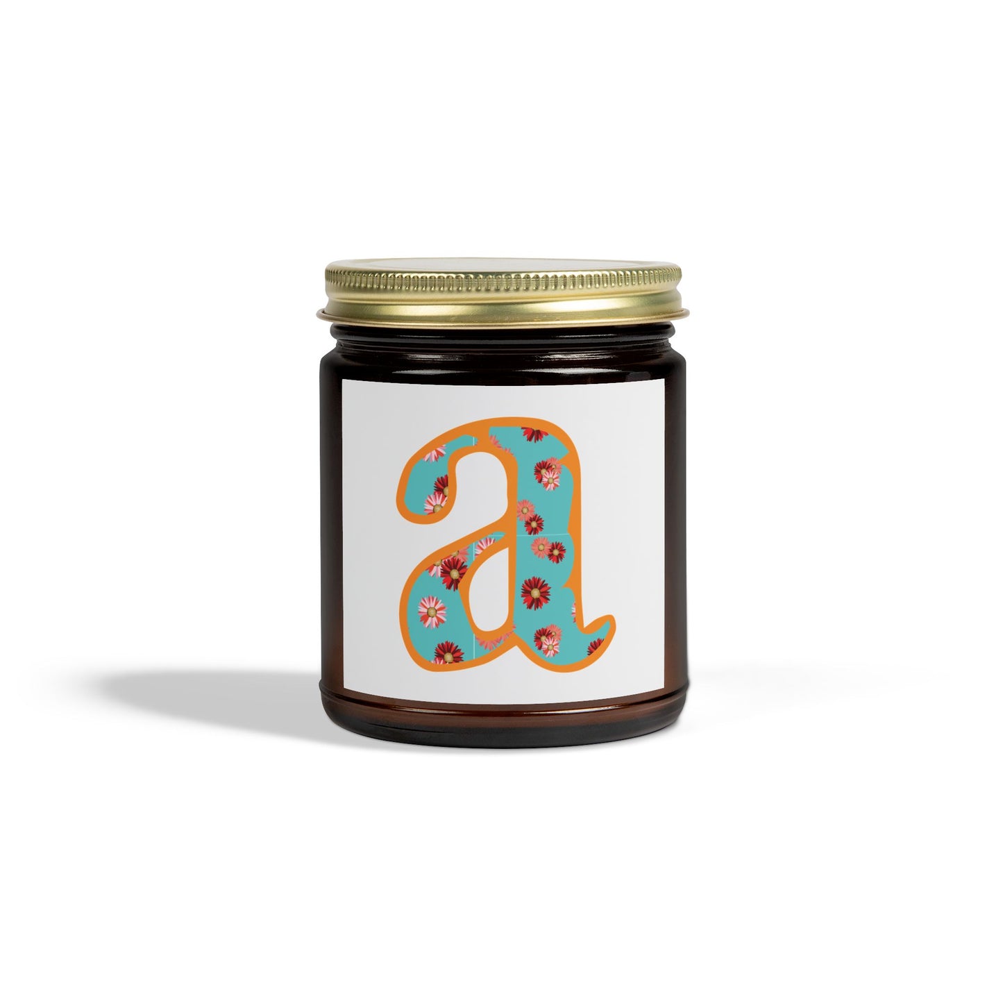 Personalized Floral Scented Candle, Hand-Poured Coconut Apricot Wax, Home Fragrance, Gift for Her, Relaxation, Meditation, Housewarming