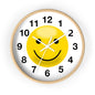 Cheerful Smiley Wall Clock, Positive Vibe Home Decor, Gift for Kids Rooms, Office Decor, Fun Timekeeper