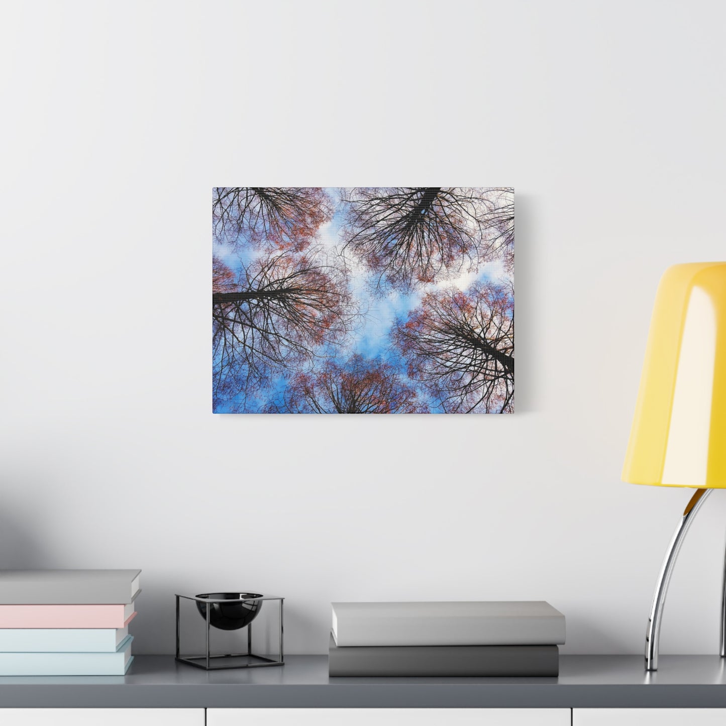Canopy Sky Canvas Print — Winter Tree Tops Wall Art