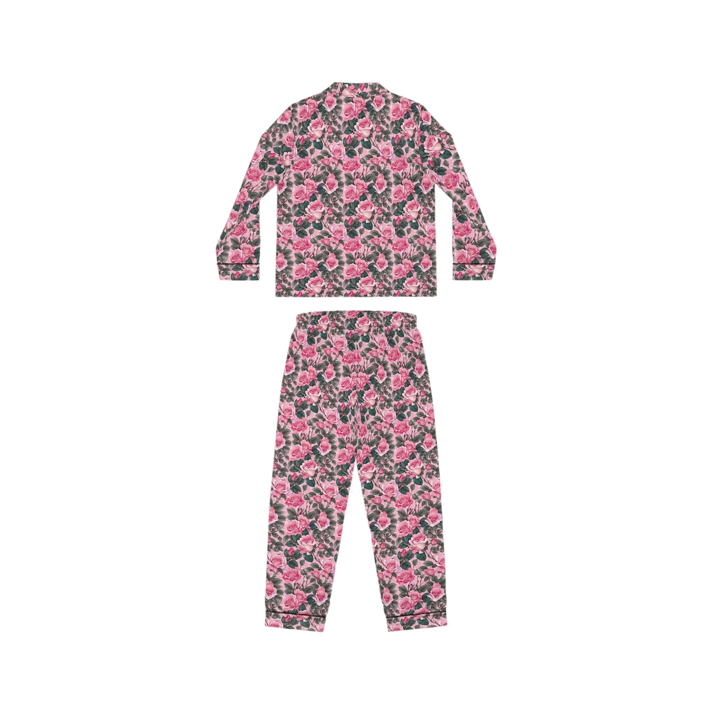Floral Women's Satin Pajamas, Luxurious Sleepwear, Cozy Gift for Her, Ideal for Holidays, Relaxation, and Special Occasions
