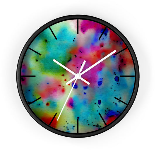 Vibrant Watercolor Wall Clock