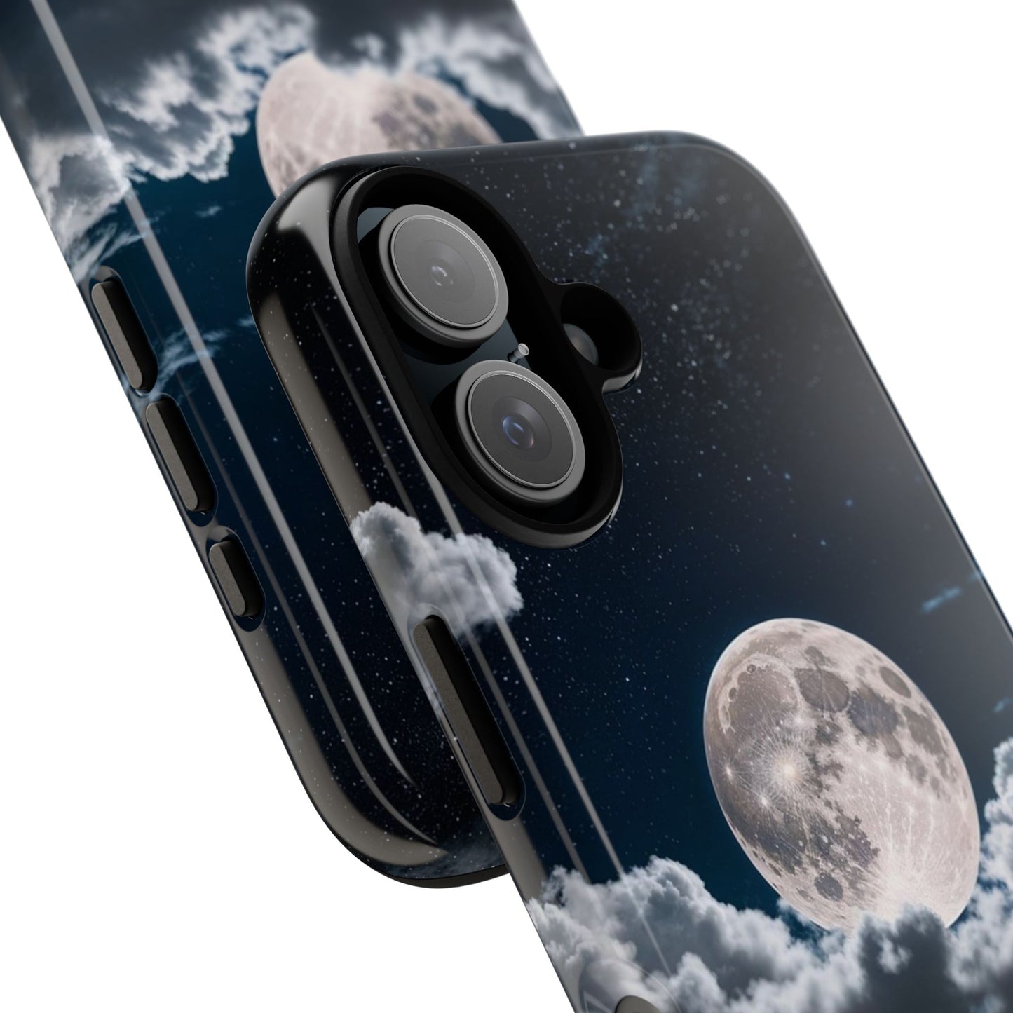 Moonlit Reflection Phone Case — Night Sky Moon & Clouds Tough Case
