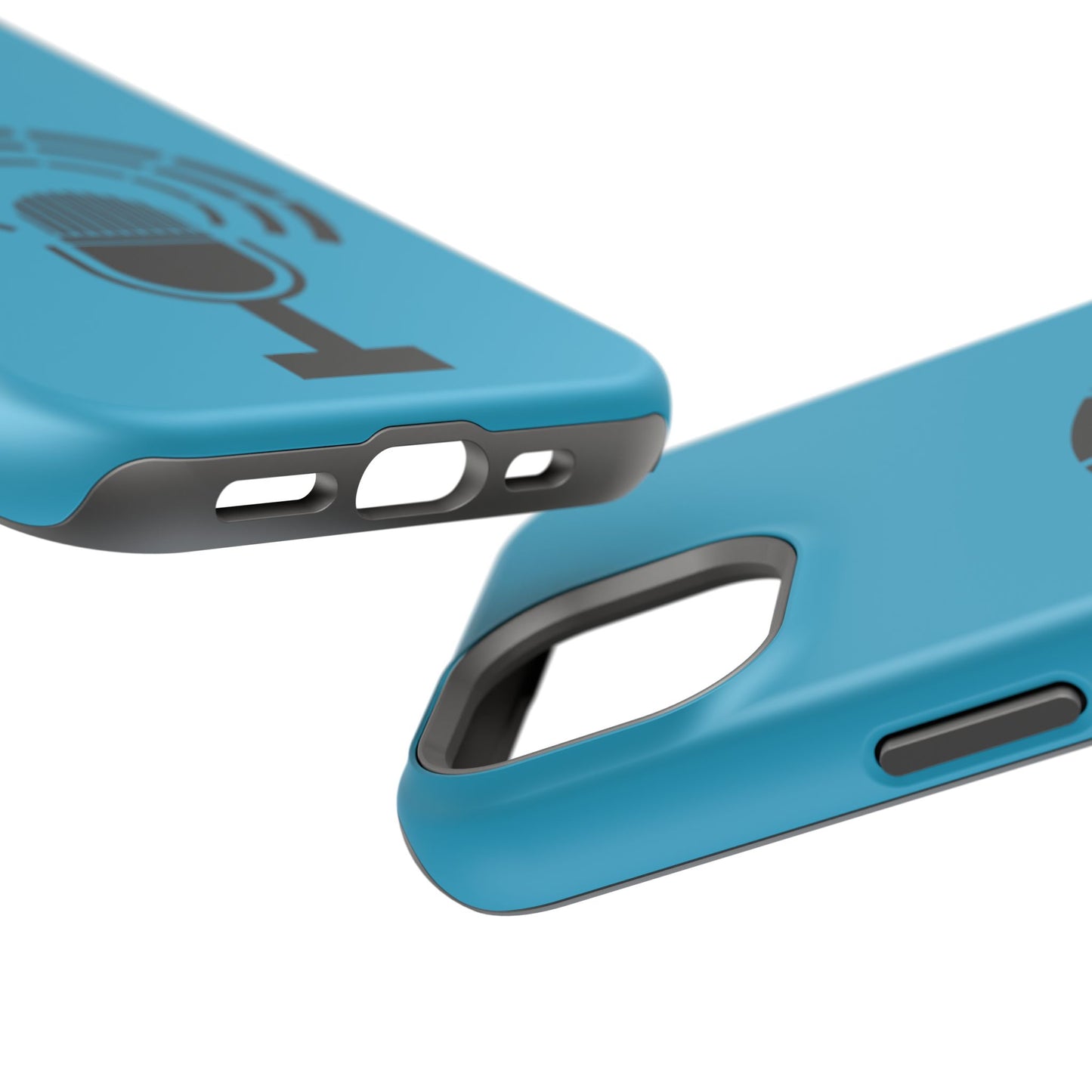Phone Case — Retro Microphone Podcast Design, Magnetic Impact-Resistant