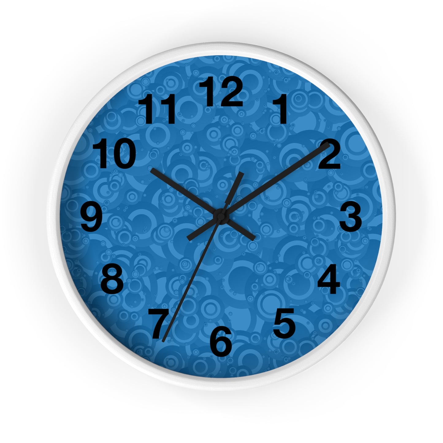 Modern Blue Pattern Wall Clock - Home Decor, Unique Timepiece, Gift Idea, Stylish Wall Art, Office Decor