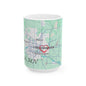 Personalized Map Mug, Custom Map Coffee Cup, Unique Gift for Travelers, Home Decor, Anniversary Present, Heart in Minneapolis