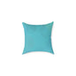 Turquoise Geometric Circle Accent Pillow — Modern Square Throw Pillow