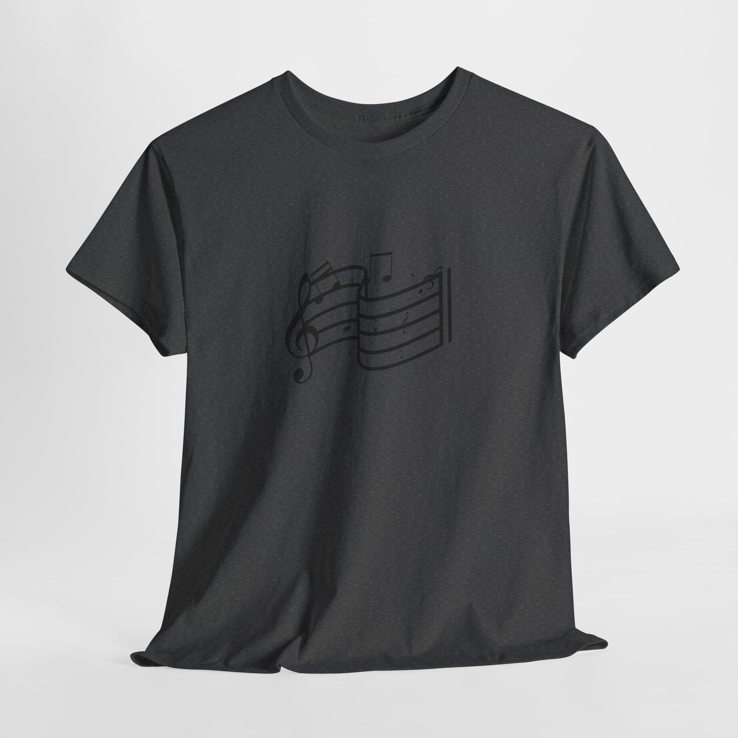 Music Notes T‑Shirt — Minimalist Sheet Music Tee for Musicians & Music Lovers