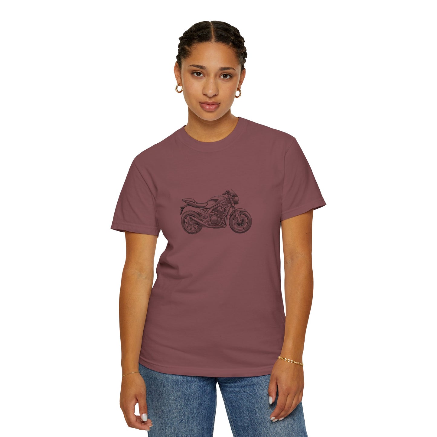 Motorcycle Vibes Unisex Garment-Dyed T-Shirt, Biker Tee for Motorcycle Enthusiasts, Gift for Riders, Casual Wear, Adventure Apparel