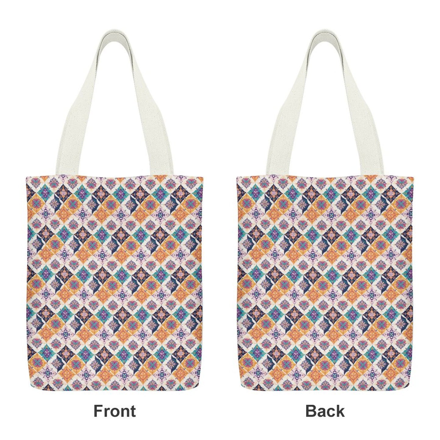 Canvas Material Tote Bags with Interior Pocket