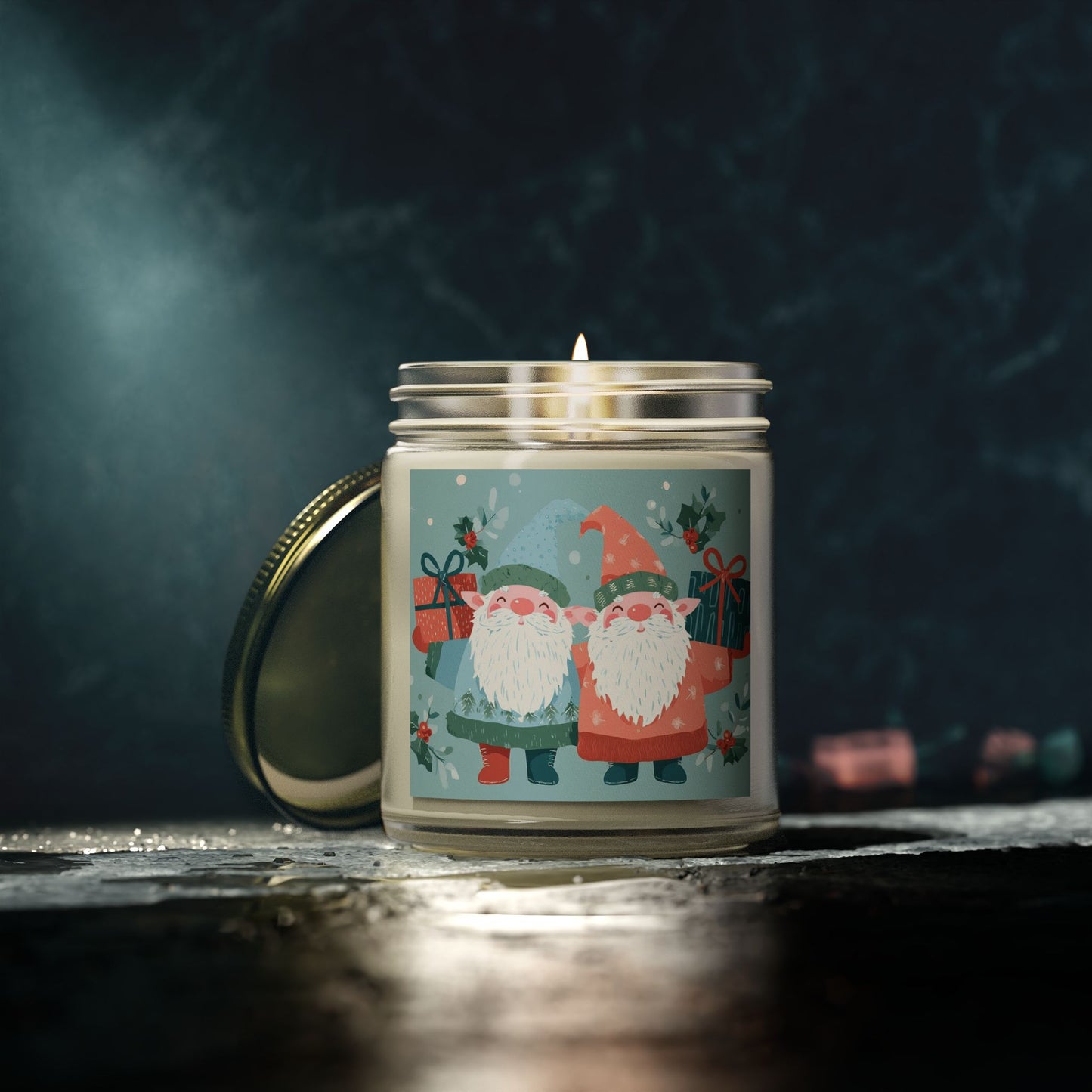 Festive Scented Candles | Coconut Apricot Wax, Holiday Decor, Gifts for Her, Home Fragrance, Christmas, Cozy Atmosphere, Seasonal Decor