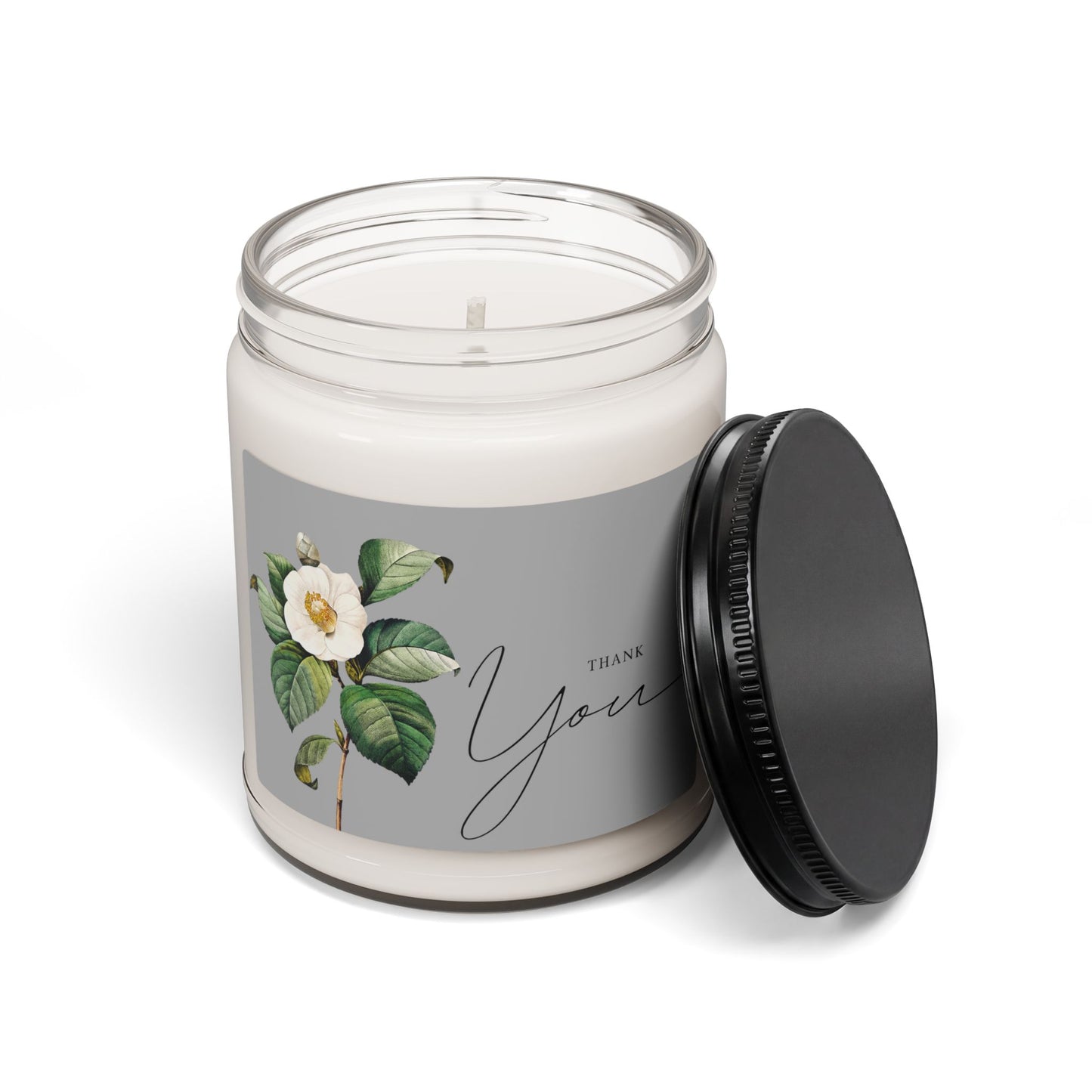 9oz Thank You Scented Soy Candle — Floral Camellia Gift Candle