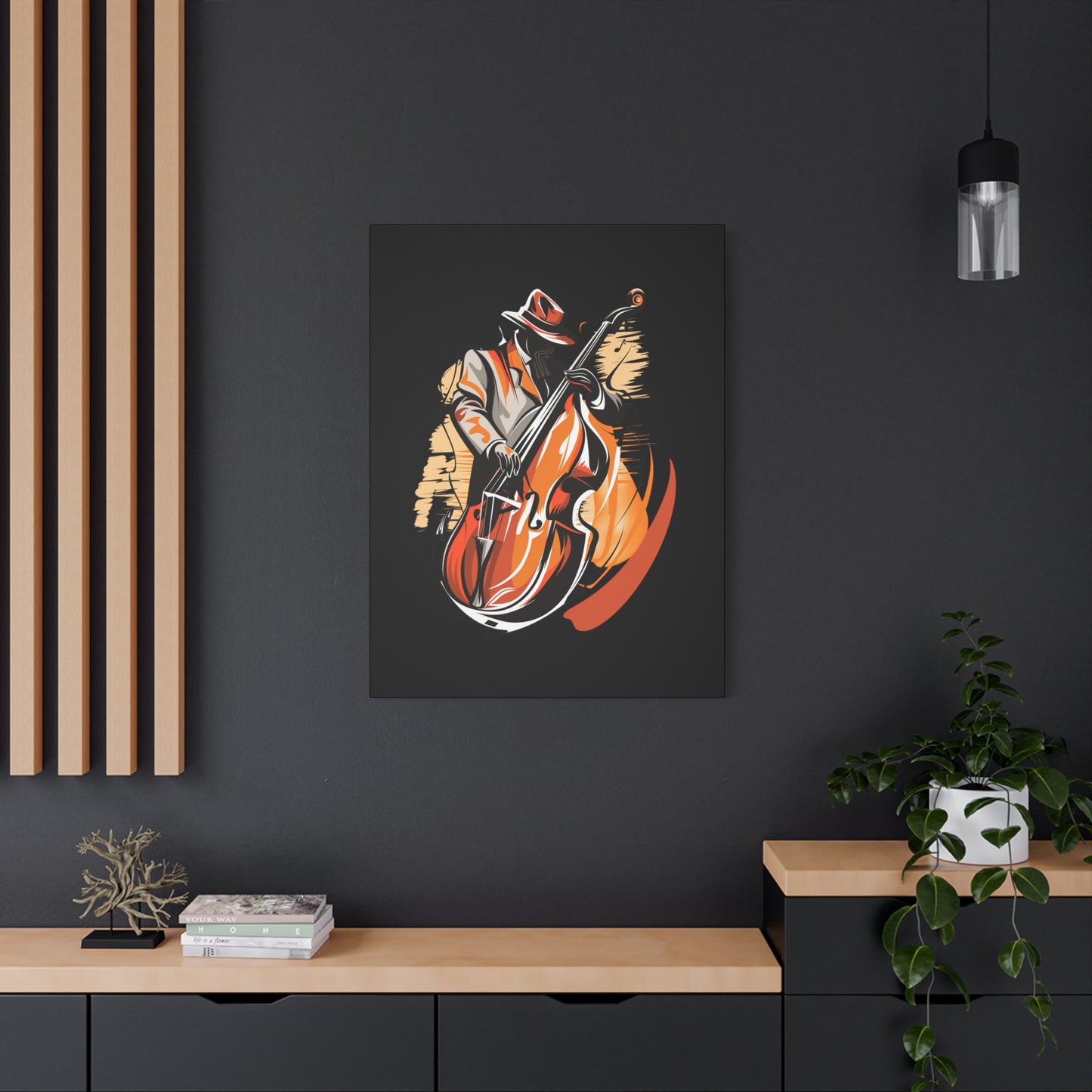 Matte Canvas, Stretched, 1.25" - Bass Player