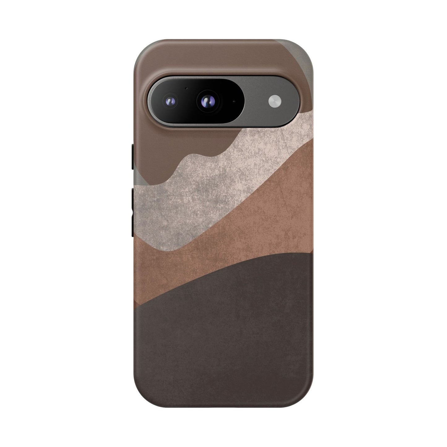Abstract Earthtone Phone Case — Brown Layered Rugged Tough Case