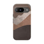 Abstract Earthtone Phone Case — Brown Layered Rugged Tough Case