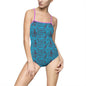 Musical Notes Women's One-Piece Swimsuit, Cute Swimsuit for Beach Days, Swimwear for Music Lovers, Fun Summer Swimwear, Gift for Her