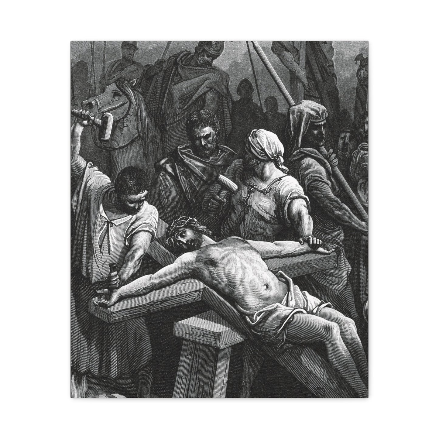 Crucifixion Art Matte Canvas Print – Stretched Religious Wall Decor