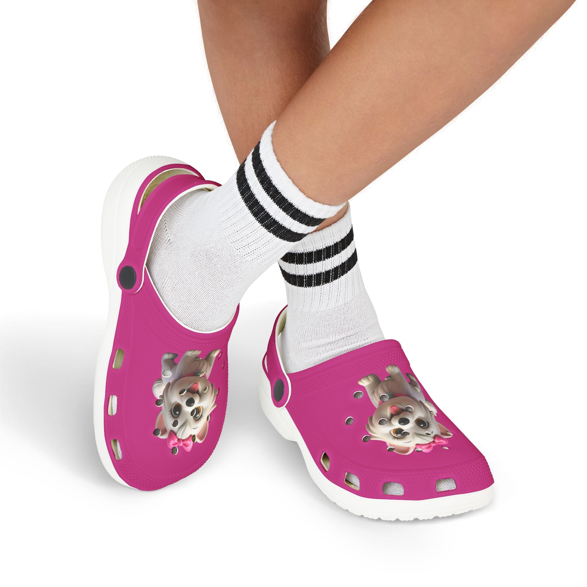 Kids Pink Puppy Clogs — Cute Dog EVA Foam Slip-On Shoes for Toddlers