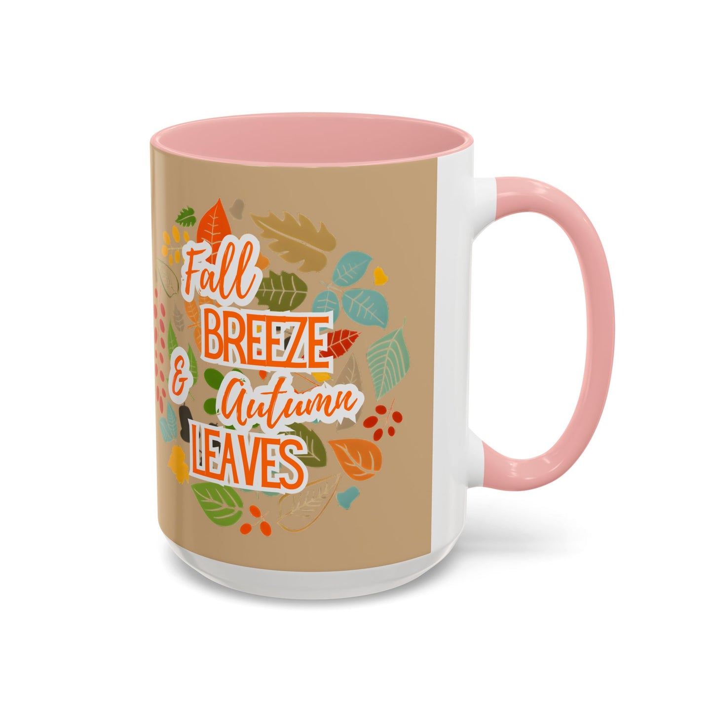 Fall Breeze & Leaves Coffee Mug, Autumn Mug, Seasonal Drinkware, Cozy Kitchen Decor, Perfect Gift for Fall Lovers