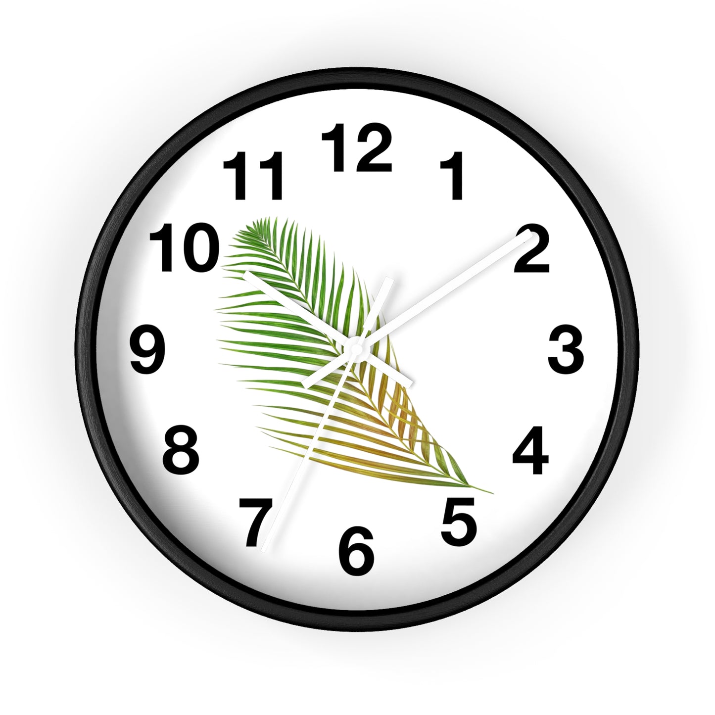 Tropical Palm Leaf Wall Clock – Minimal Botanical Home Decor