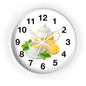 Charming Teatime Wall Clock, Kitchen Decor, Tea Lover Gift, Rustic Clock, Home Office Accessory, Lemon Tea Stationery