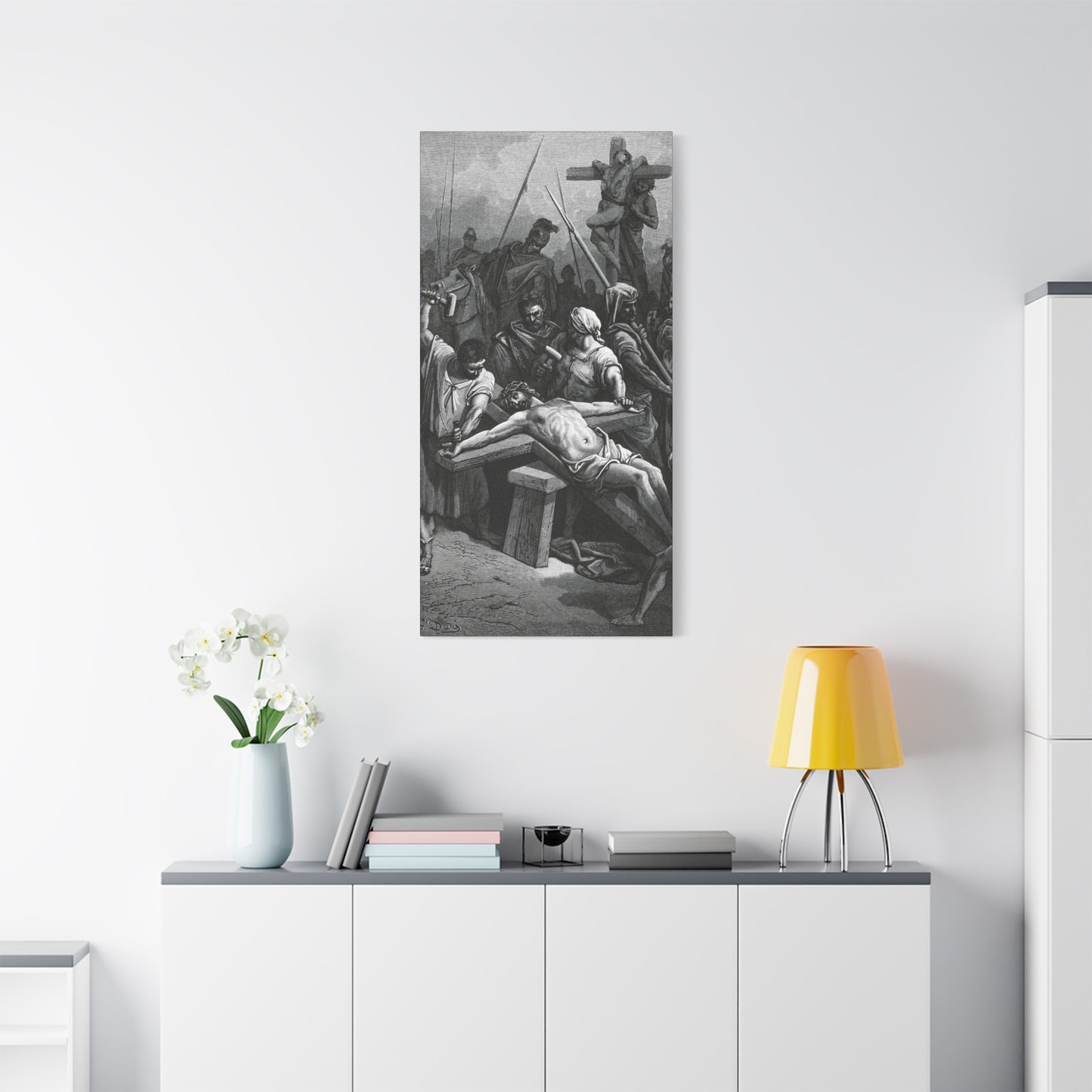 Crucifixion Art Matte Canvas Print – Stretched Religious Wall Decor
