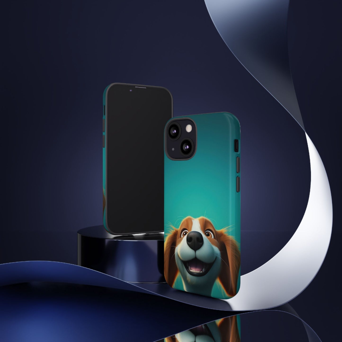 Happy Dog Phone Case — Cute Cartoon Puppy Protective Phone Cover
