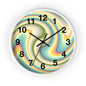 Swirl Pastel Wall Clock — Retro Psychedelic Timepiece for Home Decor