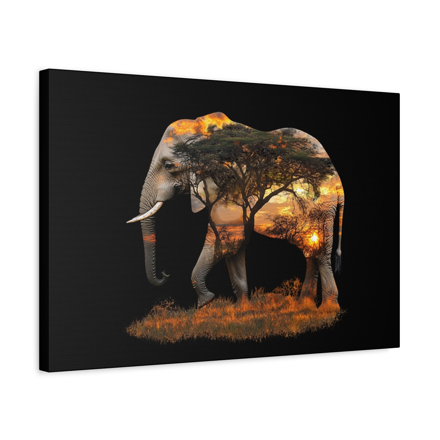 Elephant Tree Matte Canvas Art