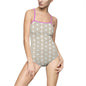 Stylish Women's One-Piece Swimsuit, AOP Summer Swimwear, Beach Day Essentials, Poolside Fashion, Resort Wear, Vacation Outfit