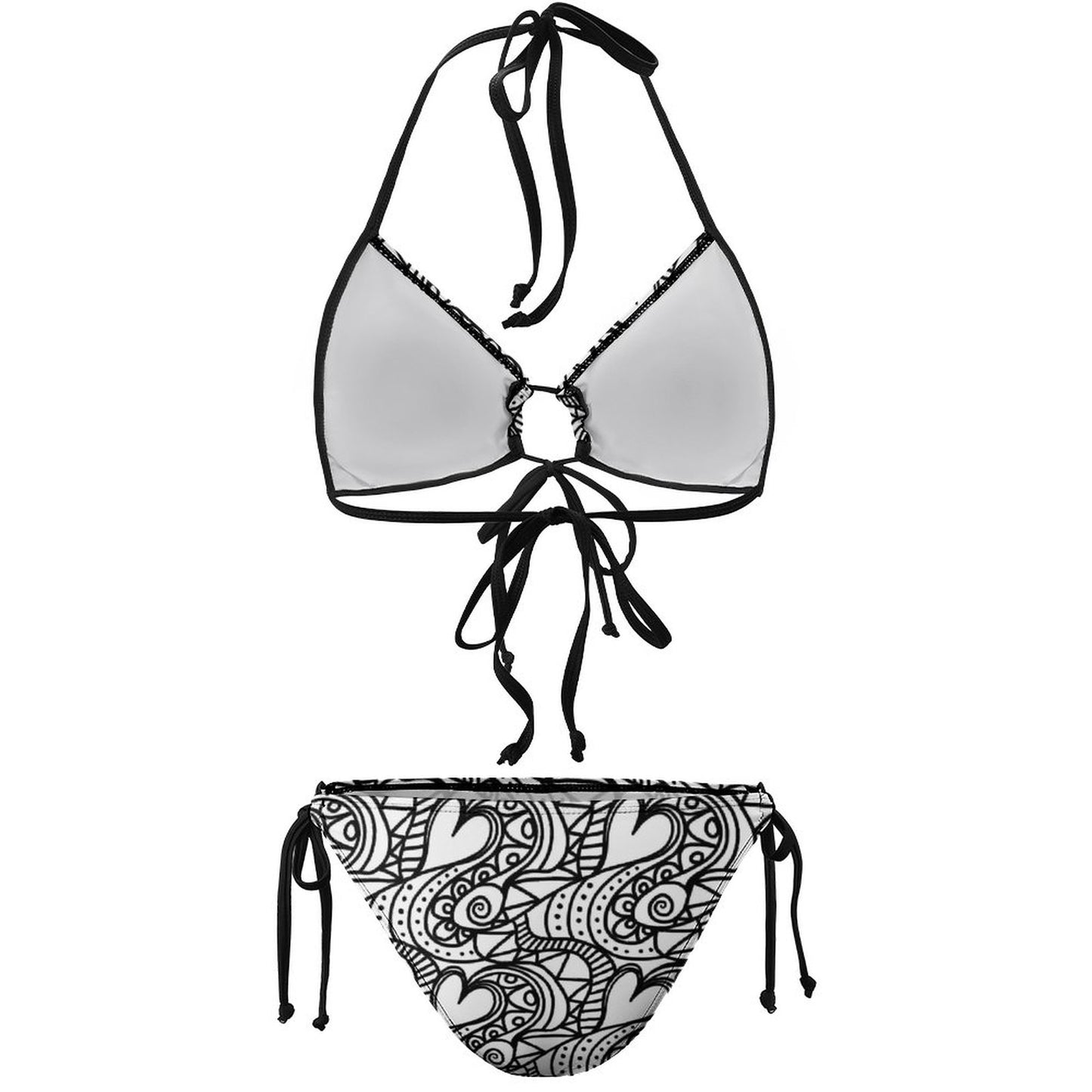 Halter Tie Front Bikini Set