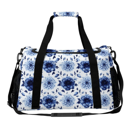 Travel Duffel Bag  - Blue Flower