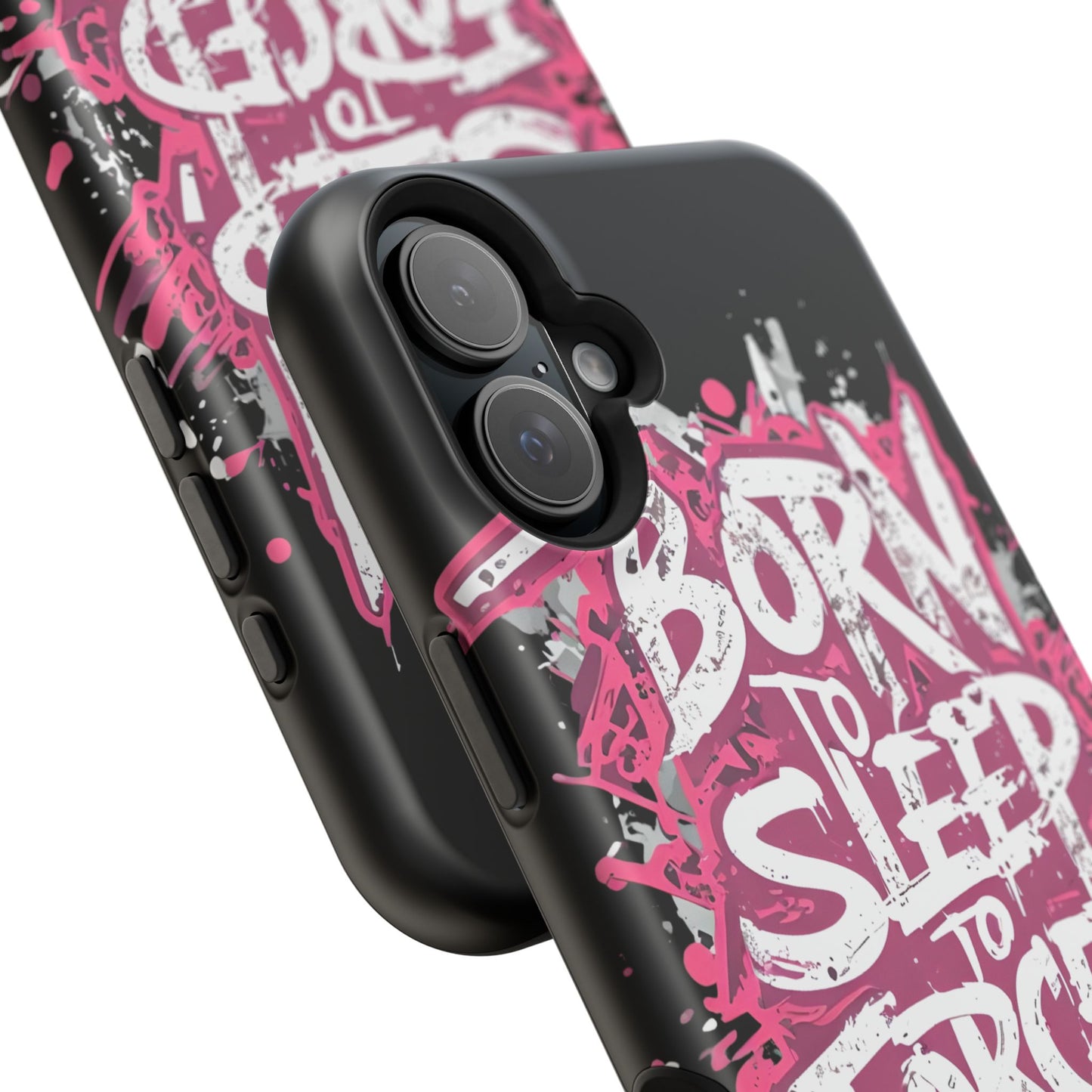 Phone Case — "Born to Sleep, Forced to Work" Impact-Resistant Magnetic Case